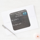 お子様の勤務日2025年Chalkboard Nameタグの取得 スクエアシール (封筒)