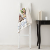 お子様の名前とフォトコラージュ | ヘビーホワイト シェルパブランケット (インサイチュ)