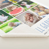 お子様の名前とフォトコラージュ | ヘビーホワイト シェルパブランケット (3/4)