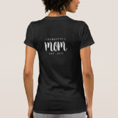 お子様の名前とママになった記念日 Tシャツ (裏面)