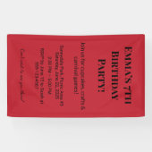 お子様の名前と年齢の特別なデザイン | カラフルな子供パーティー 横断幕 (横)