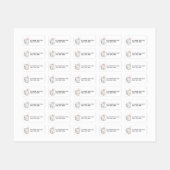 お子様の名前と電話かわいい猫ラベル ラベル (シート)