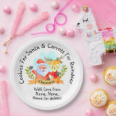 お子様の名前の追加 – Santa 9のCookie」 ペーパープレート (パーティー)