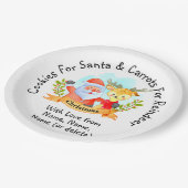 お子様の名前の追加 – Santa 9のCookie」 ペーパープレート (アングル)