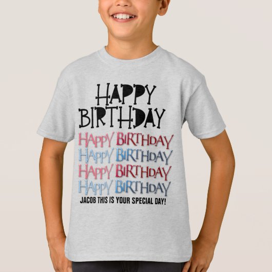 お子様の名前の追加 – TAGLESS® Tシャツ (正面)