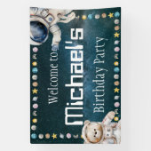 お子様の名前へようこそ誕生日パーティーの署名バナー 横断幕 (縦)