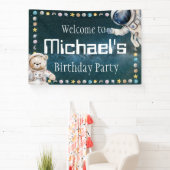 お子様の名前へようこそ誕生日パーティーの署名バナー 横断幕 (インサイチュ)