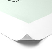 お子様の名前を入れた遊び部屋のインテリア　ソフトグリーン ポスター (角)