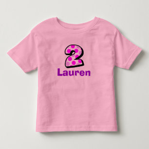 お子様の名前を追加する2番目の誕生日シャツ トドラーTシャツ