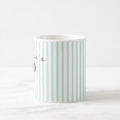 お子様の名前入りおしゃれストライプダッドマグ コーヒーマグカップ (中央)