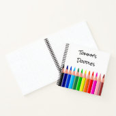 お子様の名前入りのスケッチブック 落書き帳 ノートブック (内部)