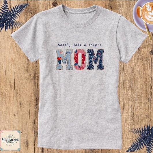 お子様の名前入りカスタムママデザイン Tシャツ