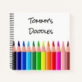 お子様の名前入りスケッチブック 落書きノート ノートブック (正面)