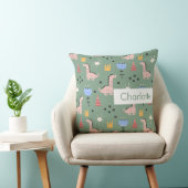 お子様の名前入り キッズ かわいいデザイン クッション (椅子)