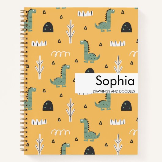 お子様の名前入り キッズ かわいいデザイン ノートブック (正面)