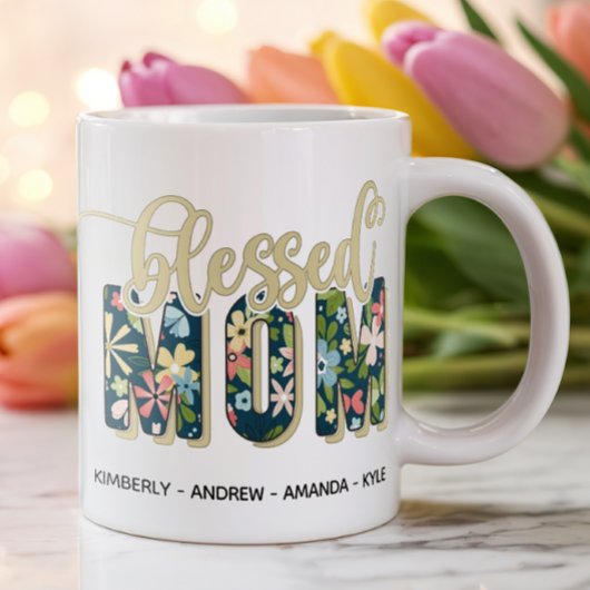 お子様の名前入り ママの祝福ギフト コーヒーマグカップ