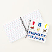 お子様の名前入り！個別指導　美しい文字の練習帳 ノートブック (内部)