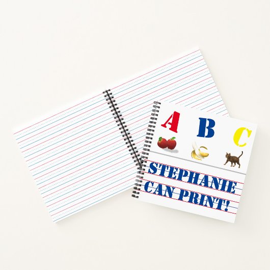 お子様の名前入り！個別指導　美しい文字の練習帳 ノートブック