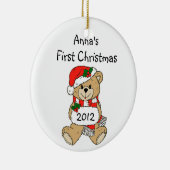お子様の名前初めてのクリスマスオーナメント セラミックオーナメント (右)