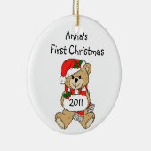お子様の名前初めてのクリスマスオーナメント セラミックオーナメント (右)