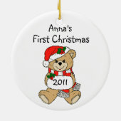 お子様の名前初めてのクリスマスオーナメント セラミックオーナメント (裏面)