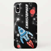 お子様の名前 ロケット 宇宙 子供 名前 iphone ケース Case-Mate iPhoneケース (裏面)