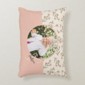 お子様の寝室に最適なオリジナルフラワー写真クッション アクセントクッション (正面(垂直))