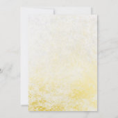 お子様の性別発表 現代のゴールドとブラック 招待状 (裏面)