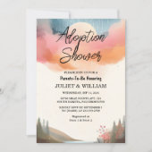 お子様の息子ボホおもしろい養子日ベイビーシャワー 招待状 (正面)