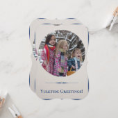 お子様の挨拶状の交換 カード (正面/裏面インサイチュ)