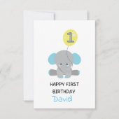 お子様の最初の誕生日にお名前を入れたカードを サンキューカード (正面)