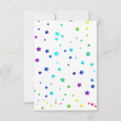 お子様の歯の記念に カラフルな星の歯の妖精 感謝カード (裏面)
