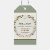 お子様の洗礼に最適なギフトタグ 緑 ギフトタグ (正面)
