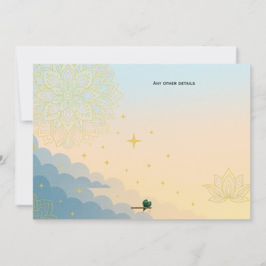 お子様の特別な最初のマイルストーンをお祝いするカスタマイズ可能な招待状 招待状 (裏面)