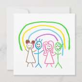 お子様の絵をアップロード 子供の作品をデジタル化する サンキューカード (正面)