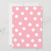 お子様の絵をピンクの誕生日招待状にアップロード 招待状 (裏面)