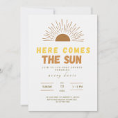 お子様の誕生を祝う ボーホー ベイビーシャワー 招待状 (正面)