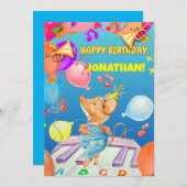 お子様の誕生日おめでとうカード サンキューカード (正面/裏面)