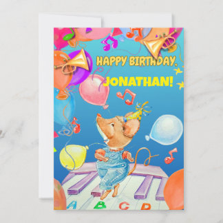 お子様の誕生日おめでとうカード サンキューカード