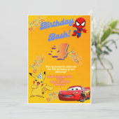 お子様の誕生日カードをカスタマイズする 招待状 (スタンド正面)