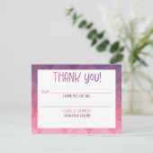 お子様の誕生日パーティーに来てくれたゲストへの感謝を伝える、かわいいイルカの水彩絵葉書セット - お サンキューカード (スタンド正面)