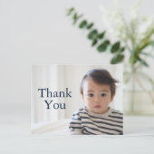 お子様の誕生日フォトサンクスカード ポストカード (スタンド正面)