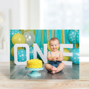 お子様の誕生日写真の特別な感謝のメッセージ カード