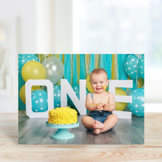 お子様の誕生日写真の特別な感謝のメッセージ カード