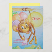 お子様の誕生日専用のグリーティングカード サンキューカード (正面/裏面)