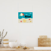 お子様の部屋にぴったりな海辺の風景ポスター ポスター (キッチン)