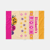 お子様の部屋名はラディバグズピンクオレンジ フリースブランケット (正面(横))