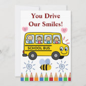 お子様または家族からバスドライバカードをありがとう サンキューカード (正面)