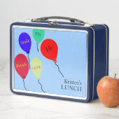 お子様カラフル向けメッセージ メタルランチボックス (インサイチュ)