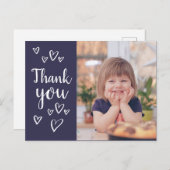 お子様向けのオリジナル感謝カード ポストカード (正面/裏面)